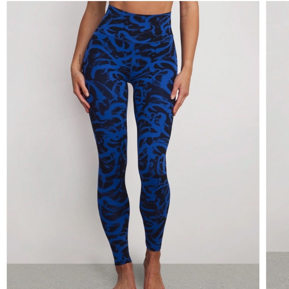 Stori Perseverance Black and Blue Super High Rise Tight Size 12